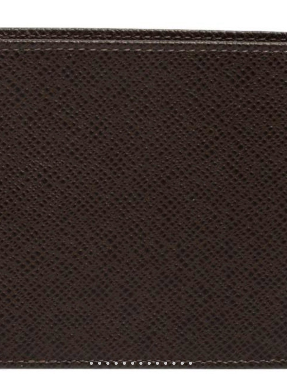 Louis Vuitton Dark Brown Textured Leather Bi-Fold Wallet - Picture 8 of 8